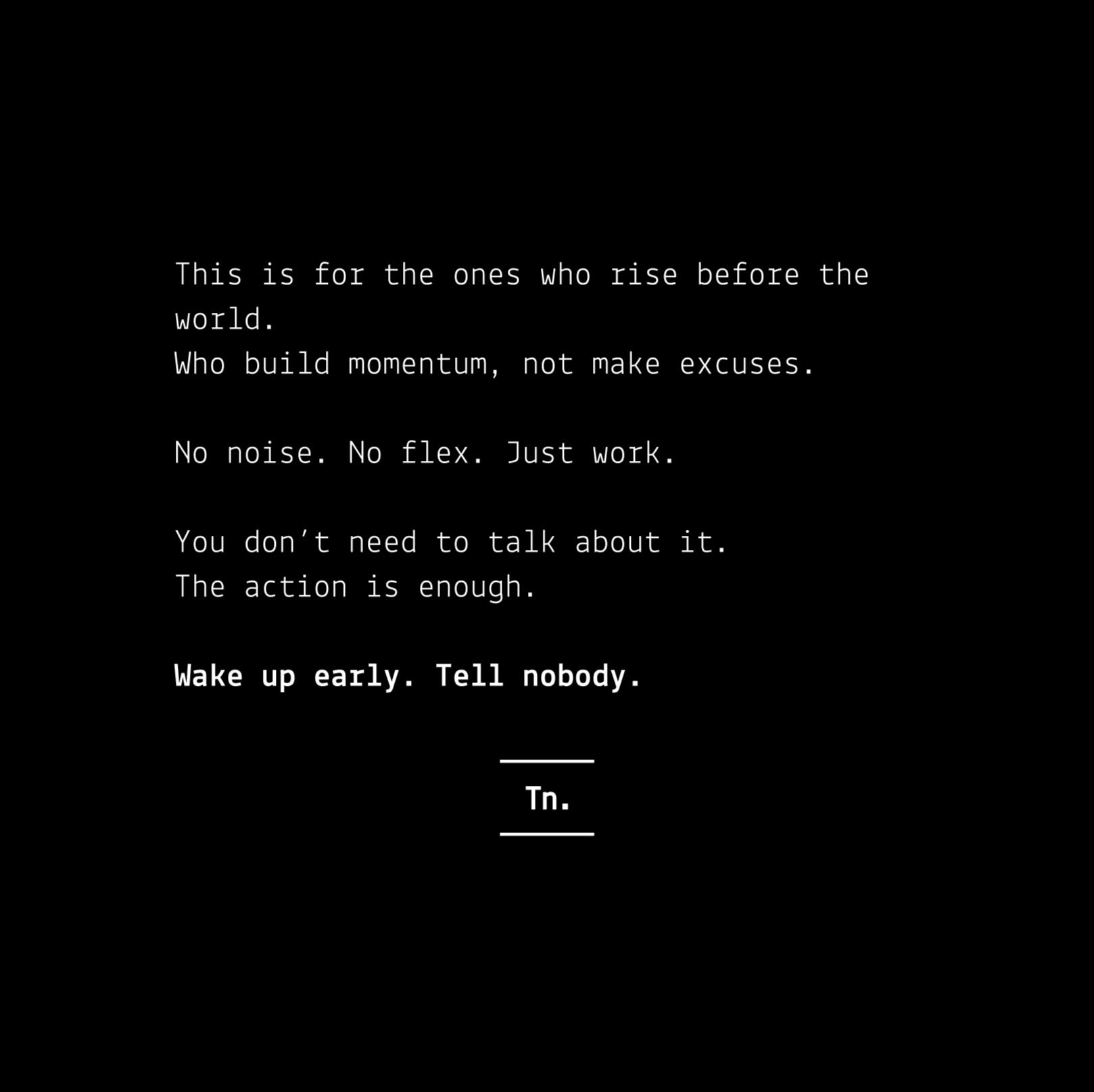 Brand icon; tell nobody