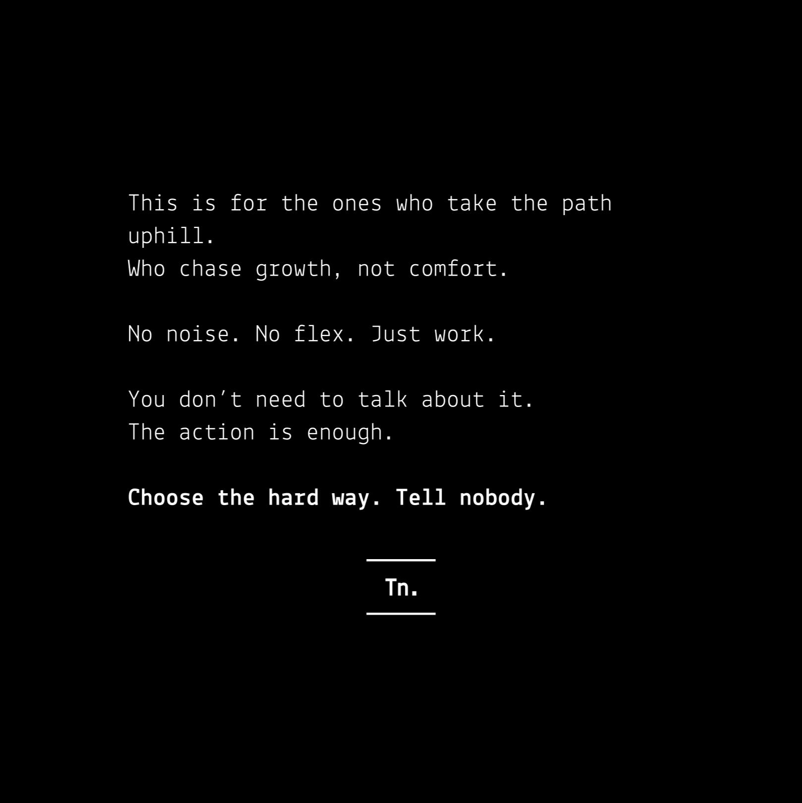 Brand icon; tell nobody