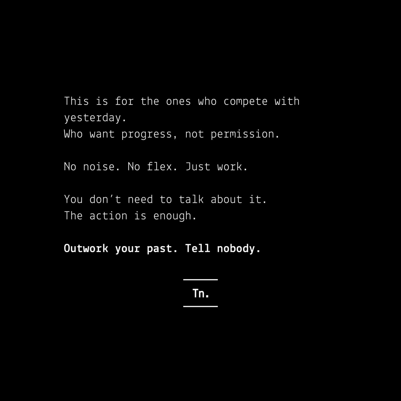 Brand icon; tell nobody