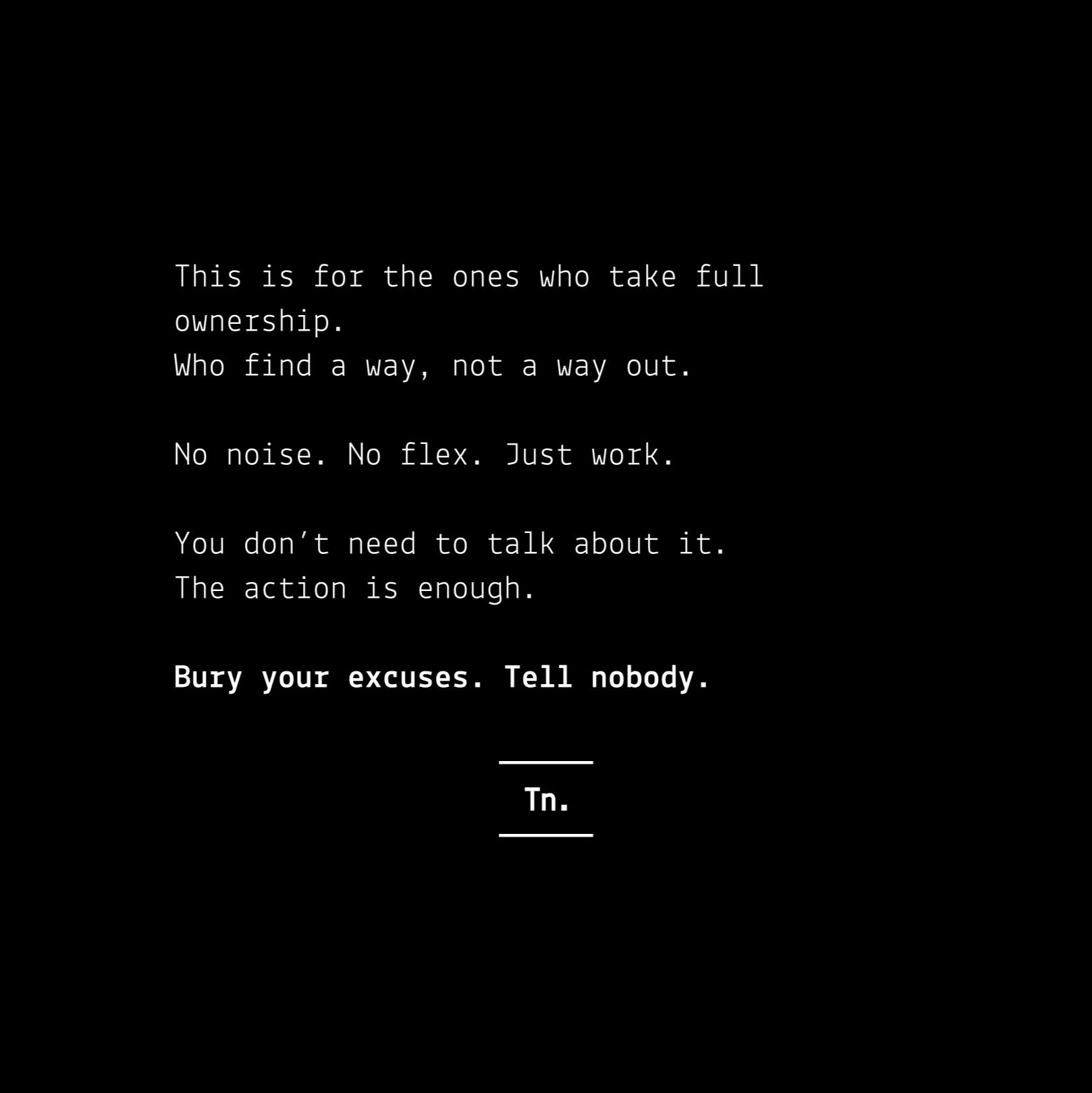 Brand icon; tell nobody